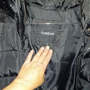 Bebe Black puffer coat